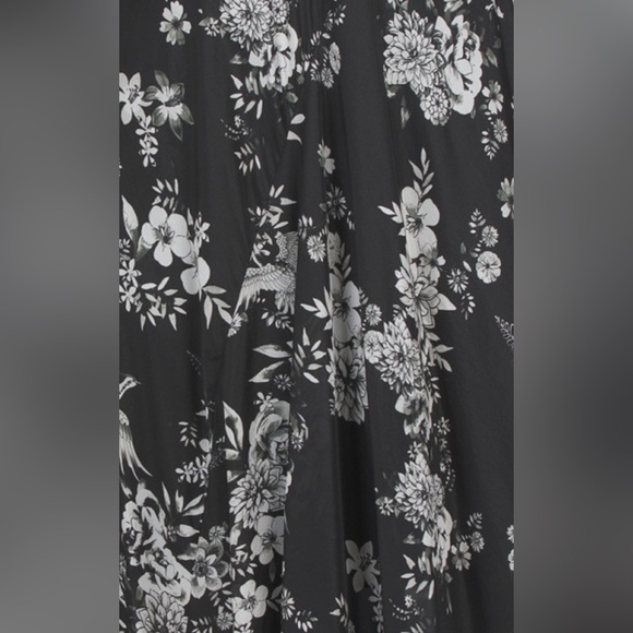 JOHNNY WAS DREAMER SILK BIAS DRESS FLORAL PRINT BLACK MAXI SUMMER DRESS V-NECK - Picture 7 of 8
